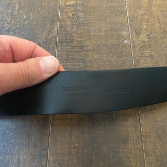 Dolce & Gabbana Black Calf leather Silver metal buckle belt belt - Picture 5 of 14